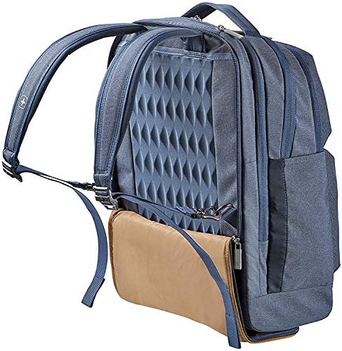 BURG-WÄCHTER Wenger CityPatrol mochila portátil ruedas, portátiles hasta 16″, tabletas hasta 12″, 24 l, mujer, hombre, negocios, universidad, escuela, viajes, azul marino