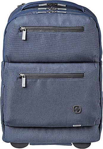 BURG-WÄCHTER Wenger CityPatrol mochila portátil ruedas, portátiles hasta 16″, tabletas hasta 12″, 24 l, mujer, hombre, negocios, universidad, escuela, viajes, azul marino