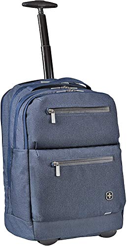 BURG-WÄCHTER Wenger CityPatrol mochila portátil ruedas, portátiles hasta 16″, tabletas hasta 12″, 24 l, mujer, hombre, negocios, universidad, escuela, viajes, azul marino