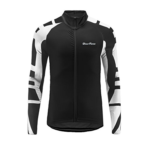 BurningBikewear Uglyfrog Hombres Chaqueta de Ciclismo Térmico Respirable Cómodo Manga Larga ZRMX04