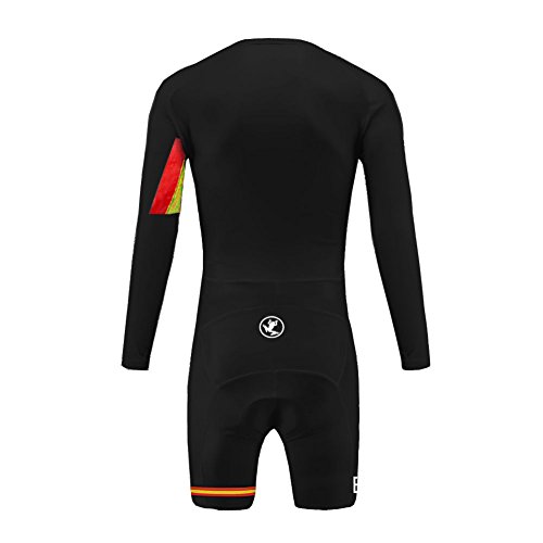 BurningBikewear Uglyfrog Skinsuit Maillot Ciclismo Manga Larga Ropa Ciclismo Hombres Bodies con 3D Gel Pad Pantalones Cortos Outdoor Sets Triatlón Cómodo LTFX02F