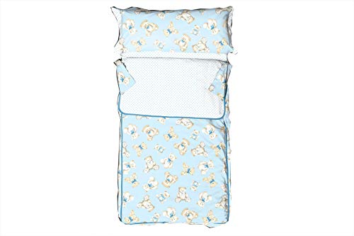Burrito Blanco Saco Nórdico Infantil 149 con Cremallera y Relleno Diseño de Ositos y Lunares para Cama de 90 x 190 cm hasta 90 x 200 cm, Azul Burrito Blanco Saco Nórdico Infantil 149 con Cremallera y Relleno Diseño de Ositos y Lunares para Cama de 90 x 190 cm hasta 90 x 200 cm, Azul