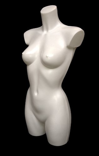 Busto de maniquí deportivo femenino blanco para ropa de baño y ropa de moda