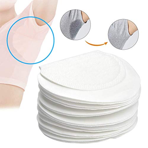 BUYGOO 80 Piezas Sudor Almohadillas Absorbentes de Transpiración Axilas Antitranspirante Pads Suave Protección contra el Sudor Y Desodorante Manchas Desechables Absorción Sin Olor