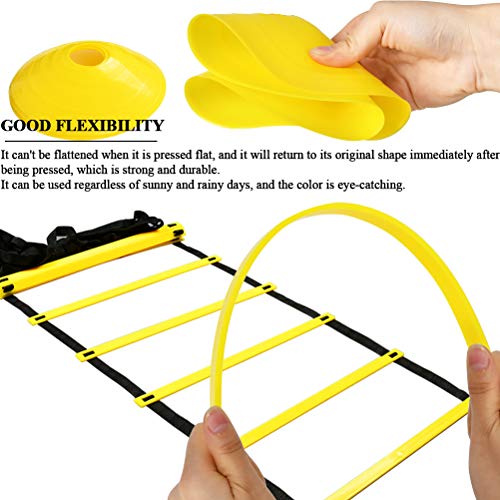 BUYGOO Escalera de Velocidad Escalera de Agilidad 6m para Fútbol Baloncesto Tenis Fitness Entrenamiento BUYGOO Escalera de Velocidad Escalera de Agilidad 6m para Fútbol Baloncesto Tenis Fitness Entrenamiento