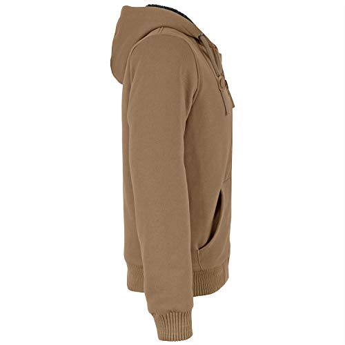 BW-ONLINE-SHOP Arctic - Sudadera con capucha y cremallera marrón claro XXXL BW-ONLINE-SHOP Arctic - Sudadera con capucha y cremallera marrón claro XXXL