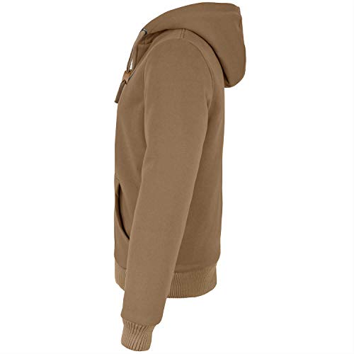 BW-ONLINE-SHOP Arctic - Sudadera con capucha y cremallera marrón claro XXXL BW-ONLINE-SHOP Arctic - Sudadera con capucha y cremallera marrón claro XXXL