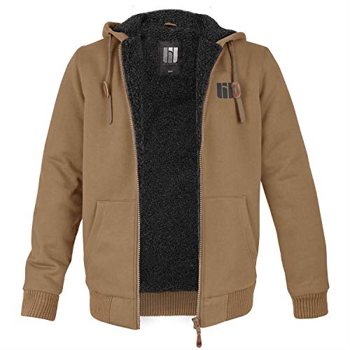 BW-ONLINE-SHOP Arctic - Sudadera con capucha y cremallera marrón claro XXXL BW-ONLINE-SHOP Arctic - Sudadera con capucha y cremallera marrón claro XXXL