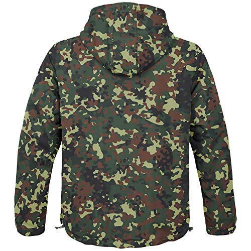 BW-ONLINE-SHOP Chaqueta cortavientos con capucha para hombre con forro polar camuflaje XL BW-ONLINE-SHOP Chaqueta cortavientos con capucha para hombre con forro polar camuflaje XL