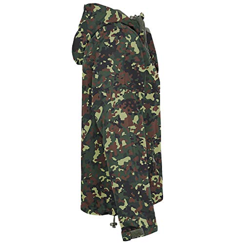 BW-ONLINE-SHOP Chaqueta cortavientos con capucha para hombre con forro polar camuflaje XL BW-ONLINE-SHOP Chaqueta cortavientos con capucha para hombre con forro polar camuflaje XL