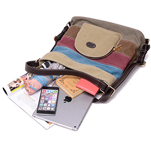 BYD - Bolsa de lona de las mujeres Multifuncional Bolsos de hombro Mochila Bolsos bandolera Retro BYD - Bolsa de lona de las mujeres Multifuncional Bolsos de hombro Mochila Bolsos bandolera Retro