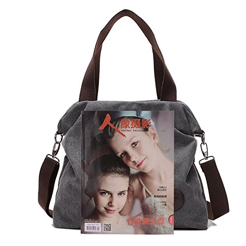 BYD - Mujeres Bolsa de lona Bolsos bandolera Multifuncional Retro Tote Carteras de mano