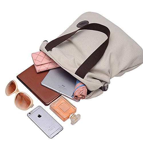 BYD - Mujeres Bolsa de lona Bolsos bandolera Multifuncional Retro Tote Carteras de mano BYD - Mujeres Bolsa de lona Bolsos bandolera Multifuncional Retro Tote Carteras de mano