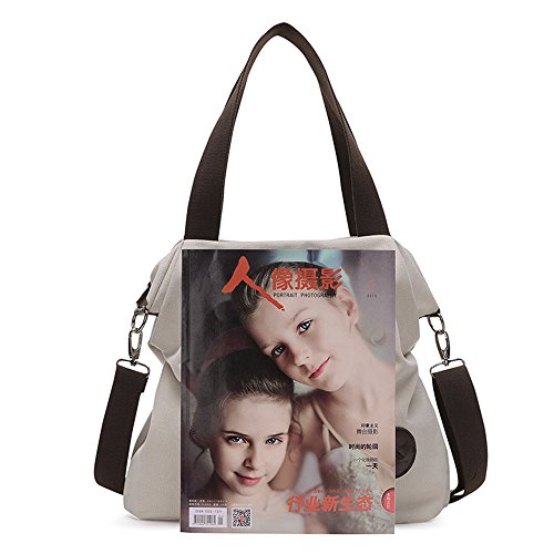 BYD - Mujeres Bolsa de lona Bolsos bandolera Multifuncional Retro Tote Carteras de mano