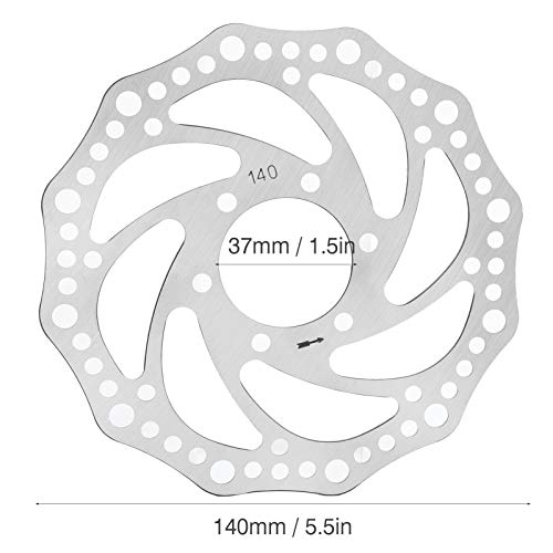 Byged Rotores de Freno de Disco de Bicicleta 140mm Scooter eléctrico de Acero Inoxidable 140Disc Accesorio de Rotor de Disco de Freno de 6 Orificios Byged Rotores de Freno de Disco de Bicicleta 140mm Scooter eléctrico de Acero Inoxidable 140Disc Accesorio de Rotor de Disco de Freno de 6 Orificios