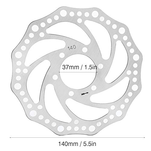 Byged Rotores de Freno de Disco de Bicicleta 140mm Scooter eléctrico de Acero Inoxidable 140Disc Accesorio de Rotor de Disco de Freno de 6 Orificios