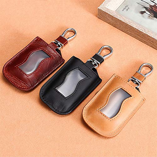 Byrhgood Coche del Cuero de la Vendimia de Cuero de Vaca Hombres y Mujeres del Caso dominante Remiendo de la Raya de RFID Bolsa de Cuero Clave (Color : Black) Byrhgood Coche del Cuero de la Vendimia de Cuero de Vaca Hombres y Mujeres del Caso dominante Remiendo de la Raya de RFID Bolsa de Cuero Clave (Color : Black)