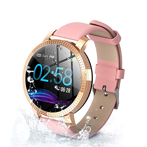 BYTTRON Fitness Tracker para Mujer, con Gran Pantalla a Color, IP67 Impermeable Fitness & Activity Tracker con frecuencia cardíaca, Control de la presión Arterial, Compatible con Android e iOS (Rosa)