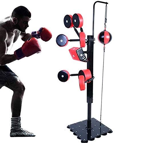 BZLLW Saco de Boxeo, Bolsa de Boxeo con Patas - Bolsa Bolsa de Boxeo con Patas con Target Pedestal de perforación con Patas - Kicking Pads Core Home Fitness, Fitness Interactivo multifunción