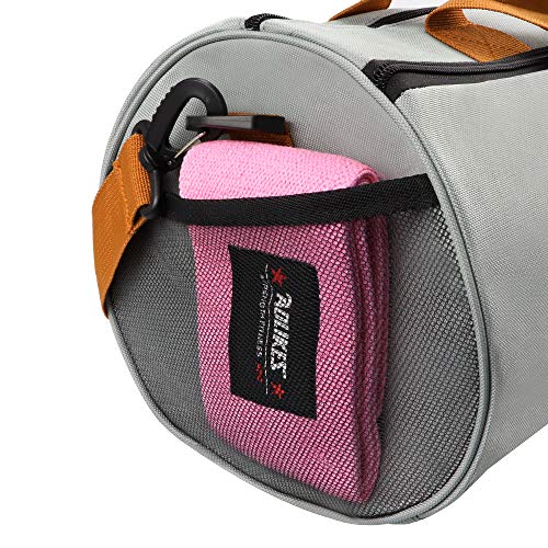 C100AE Bolsa Deporte y Viaje para Mujer y Hombre, Bolsa de Viaje Bolsa de Gimnasio con Compartimento para Zapatos y Ropa Mojada, Multiuso como Plegable Bolsa de Hombro Weekend (Gris Claro)