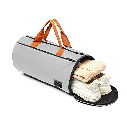 C100AE Bolsa Deporte y Viaje para Mujer y Hombre, Bolsa de Viaje Bolsa de Gimnasio con Compartimento para Zapatos y Ropa Mojada, Multiuso como Plegable Bolsa de Hombro Weekend (Gris Claro) C100AE Bolsa Deporte y Viaje para Mujer y Hombre, Bolsa de Viaje Bolsa de Gimnasio con Compartimento para Zapatos y Ropa Mojada, Multiuso como Plegable Bolsa de Hombro Weekend (Gris Claro)