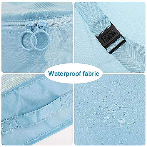 C100AE Set Organizador de Equipaje, 8 en 1 Organizadores de Viaje para Maletas, Cubos de Embalaje, Organizador de Maleta Bolsa para Ropa, con Bolsa de Zapatos, Bolsa de Cosméticos (Azul Oscuro) C100AE Set Organizador de Equipaje, 8 en 1 Organizadores de Viaje para Maletas, Cubos de Embalaje, Organizador de Maleta Bolsa para Ropa, con Bolsa de Zapatos, Bolsa de Cosméticos (Azul Oscuro)