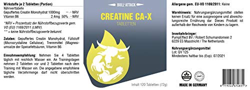 CA-X CREA NEGRO MÁXIMO | 120 Tabletas Vegan | Creatina Alcalina (Kre-Alkalyn) | Creatina Alcalina optimizada con Vitamina B6 | Construcción de músculos - construcción de masa CA-X CREA NEGRO MÁXIMO | 120 Tabletas Vegan | Creatina Alcalina (Kre-Alkalyn) | Creatina Alcalina optimizada con Vitamina B6 | Construcción de músculos - construcción de masa