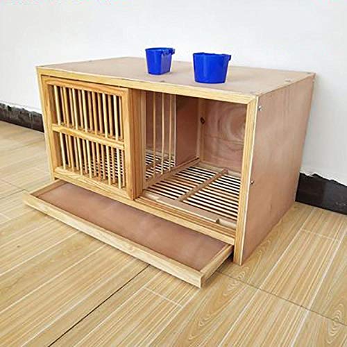 Cabaña de Conejo de Madera, Hatching Anti-Disturbance Nest Box Hanging Nest Guinea Pig Hutch Indoor Wood Outdoor Cat House Pigeon Breeding Supplies 80 * 40 * 45cm