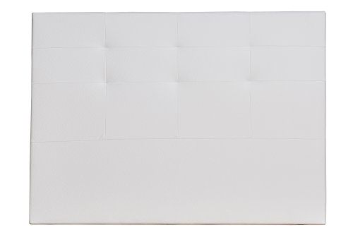 Cabecero/Cabezal tapizado Carla 150X115 Blanco, Acolchado con Espuma, 8 cm de Grosor, Incluye herrajes para Colgar Cabecero/Cabezal tapizado Carla 150X115 Blanco, Acolchado con Espuma, 8 cm de Grosor, Incluye herrajes para Colgar