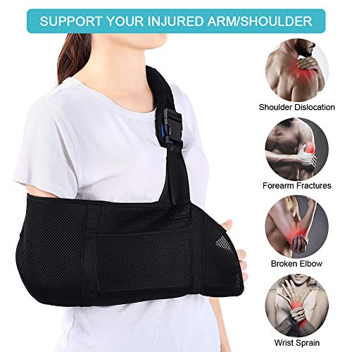 Cabestrillo Brazo, Cabestrillo Hombro Inmovilizador con Hebilla, Cabestrillo Adulto Transpirable para Fractura de Hombro, Dislocación, Esguinces Cabestrillo Brazo, Cabestrillo Hombro Inmovilizador con Hebilla, Cabestrillo Adulto Transpirable para Fractura de Hombro, Dislocación, Esguinces