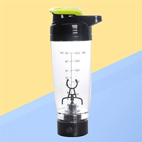 Cabilock Vortex Blender Shaker Bottle Eléctrico Batidora Automática Botella Proteína Polvo a Prueba de Fugas Agitador Vaso Agitador 600Ml (Verde)