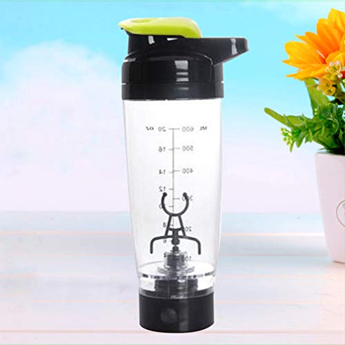 Cabilock Vortex Blender Shaker Bottle Eléctrico Batidora Automática Botella Proteína Polvo a Prueba de Fugas Agitador Vaso Agitador 600Ml (Verde)