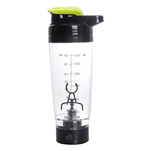 Cabilock Vortex Blender Shaker Bottle Eléctrico Batidora Automática Botella Proteína Polvo a Prueba de Fugas Agitador Vaso Agitador 600Ml (Verde)