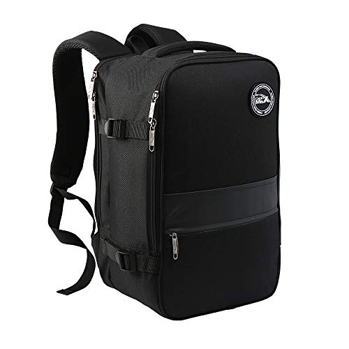 Cabin Max Chicago 20L Stowaway - Maleta de Cabina de 40x20x25 cm Ideal como Bolso para Debajo del Asiento Gratuito de Ryanair - Mochila Pequeña Cualquier Ocasión (Negro) (Negro) Cabin Max Chicago 20L Stowaway - Maleta de Cabina de 40x20x25 cm Ideal como Bolso para Debajo del Asiento Gratuito de Ryanair - Mochila Pequeña Cualquier Ocasión (Negro) (Negro)