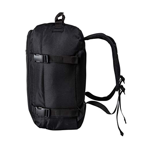 Cabin Max Metz 20L 40x20x25 cm Maleta de Cabina Pequeña Mochila de Viaje Stowaway Ideal para Llevar Debajo del Asiento en Ryanair (Negro)