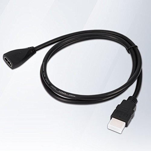 Cable de extensión HDMI 1M/3.28FT, Cable Extensor de extensión HDMI1.4 Macho a Hembra de Alta Velocidad, Chapado en Oro, Compatible con 1080P para televisión 3D, Boxee, para Xbox360, para PS3, PC