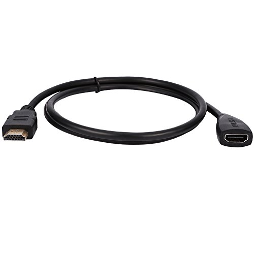 Cable de extensión HDMI 1M/3.28FT, Cable Extensor de extensión HDMI1.4 Macho a Hembra de Alta Velocidad, Chapado en Oro, Compatible con 1080P para televisión 3D, Boxee, para Xbox360, para PS3, PC