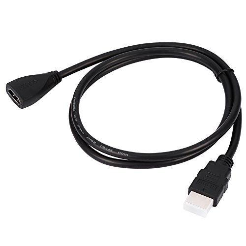 Cable de extensión HDMI 1M/3.28FT, Cable Extensor de extensión HDMI1.4 Macho a Hembra de Alta Velocidad, Chapado en Oro, Compatible con 1080P para televisión 3D, Boxee, para Xbox360, para PS3, PC