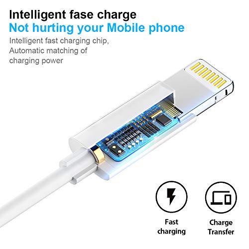 Cable Lightning, CHCvictory Cable Cargador de iPhone 5 Piezas [1/1/2/2/3 M] - [Apple MFi Certificado] Cable de Carga Rápida para iPhone XS MAX X XR 8 7 6s 6 Plus SE 5 5s 5c, Blanco