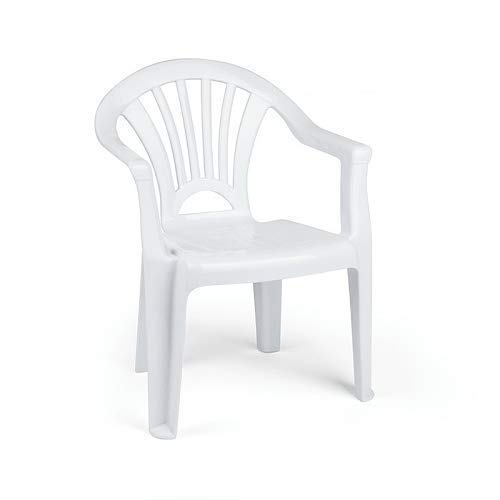 CABLEPELADO Silla Infantil plastico (Blanca)