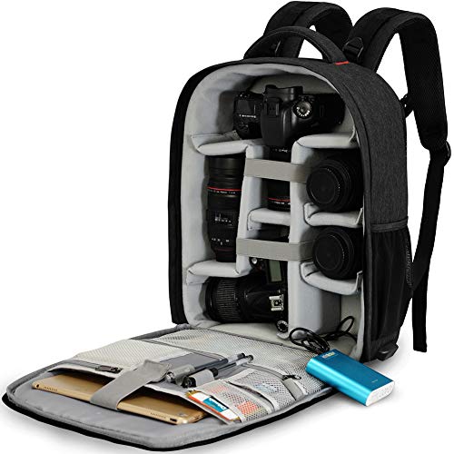 CADeN Mochila Camara Reflex - con Cubierta para Lluvia y Puerto USB Puede acomodar 2 cámaras 5 Lentes 1 trípode y Otros Accesorios fotográficas para Canon Nikon Sony CADeN Mochila Camara Reflex - con Cubierta para Lluvia y Puerto USB Puede acomodar 2 cámaras 5 Lentes 1 trípode y Otros Accesorios fotográficas para Canon Nikon Sony