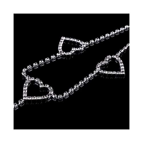 Cadena Corporal Regalo del Partido del Rhinestone de la Manera del corazón de la Cintura Correa de Cadena Femenina de la Cadena Abdomen Cinturón de Cadena (Color : Silver Plated) Cadena Corporal Regalo del Partido del Rhinestone de la Manera del corazón de la Cintura Correa de Cadena Femenina de la Cadena Abdomen Cinturón de Cadena (Color : Silver Plated)