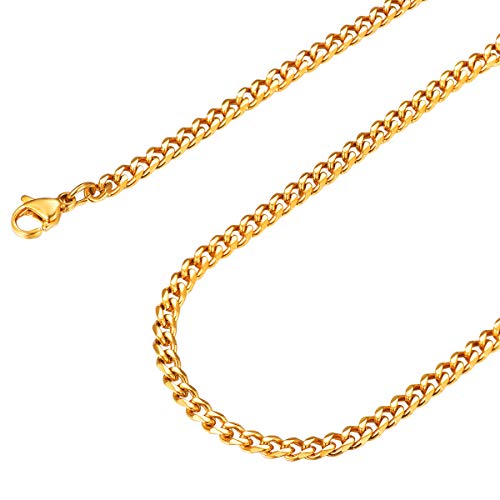 cadena de oro mujer 18k cadena fina cadenas de oro mujer 18k fina cadenas doradas mujer colgante inicial colgantes 6mm 9mm 12mm Ancho 45cm 55cm 65cm 70cm 75cm longitud Plateado/Dorado/Negro Opcional