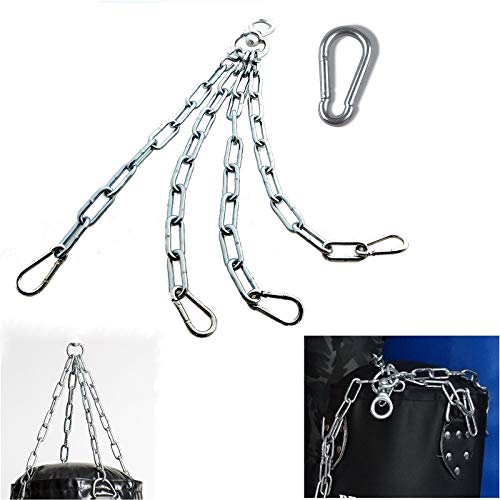 Cadena para saco de boxeo con mosquetón de acero para entrenamiento Muay Thai MMA Cadena para saco de boxeo con mosquetón de acero para entrenamiento Muay Thai MMA