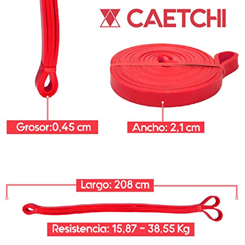 CAETCHI Bandas de Resistencia Libro Digital de Ejercicios para Crossfit | Bodybuilding y Ejercicios de Estiramientos CAETCHI Bandas de Resistencia Libro Digital de Ejercicios para Crossfit | Bodybuilding y Ejercicios de Estiramientos