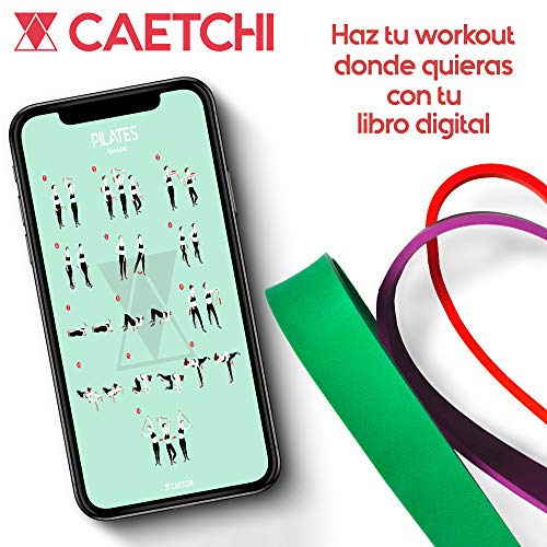 CAETCHI Bandas de Resistencia Libro Digital de Ejercicios para Crossfit | Bodybuilding y Ejercicios de Estiramientos 