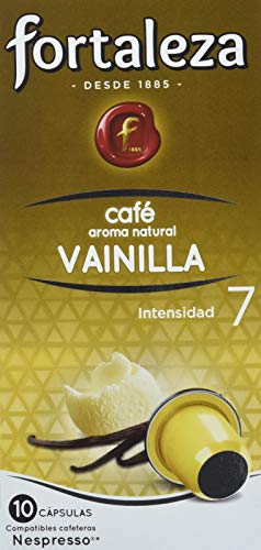 Café FORTALEZA - Cápsulas de café con Aroma Vainilla Compatibles con Nespresso - Pack 5 x 10 - Total 50 Cápsulas