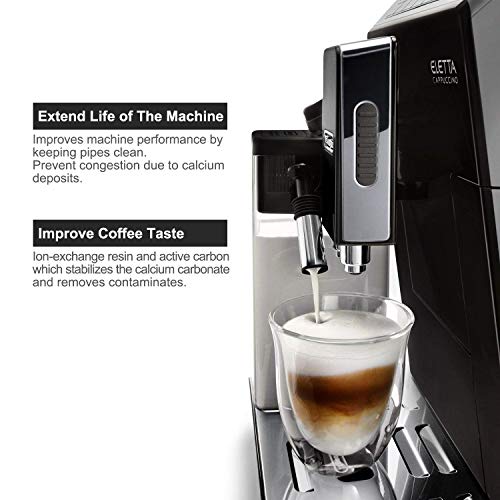 Cafetera Automática Filtro para DeLonghi DLSC002, DeLonghi Filtro de Agua Cartuchosde Carbón Activado para De'Longhi ECAM ESAM ETAM BCO, Paquete de 4