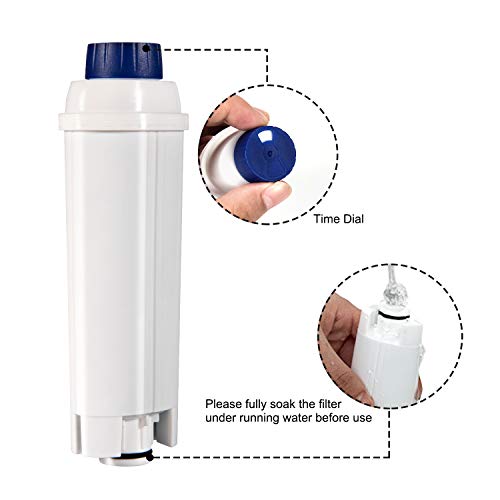Cafetera Automática Filtro para DeLonghi DLSC002, DeLonghi Filtro de Agua Cartuchosde Carbón Activado para De'Longhi ECAM ESAM ETAM BCO, Paquete de 4 Cafetera Automática Filtro para DeLonghi DLSC002, DeLonghi Filtro de Agua Cartuchosde Carbón Activado para De'Longhi ECAM ESAM ETAM BCO, Paquete de 4