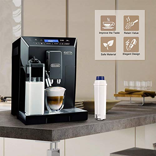 Cafetera Automática Filtro para DeLonghi DLSC002, DeLonghi Filtro de Agua Cartuchosde Carbón Activado para De'Longhi ECAM ESAM ETAM BCO, Paquete de 4